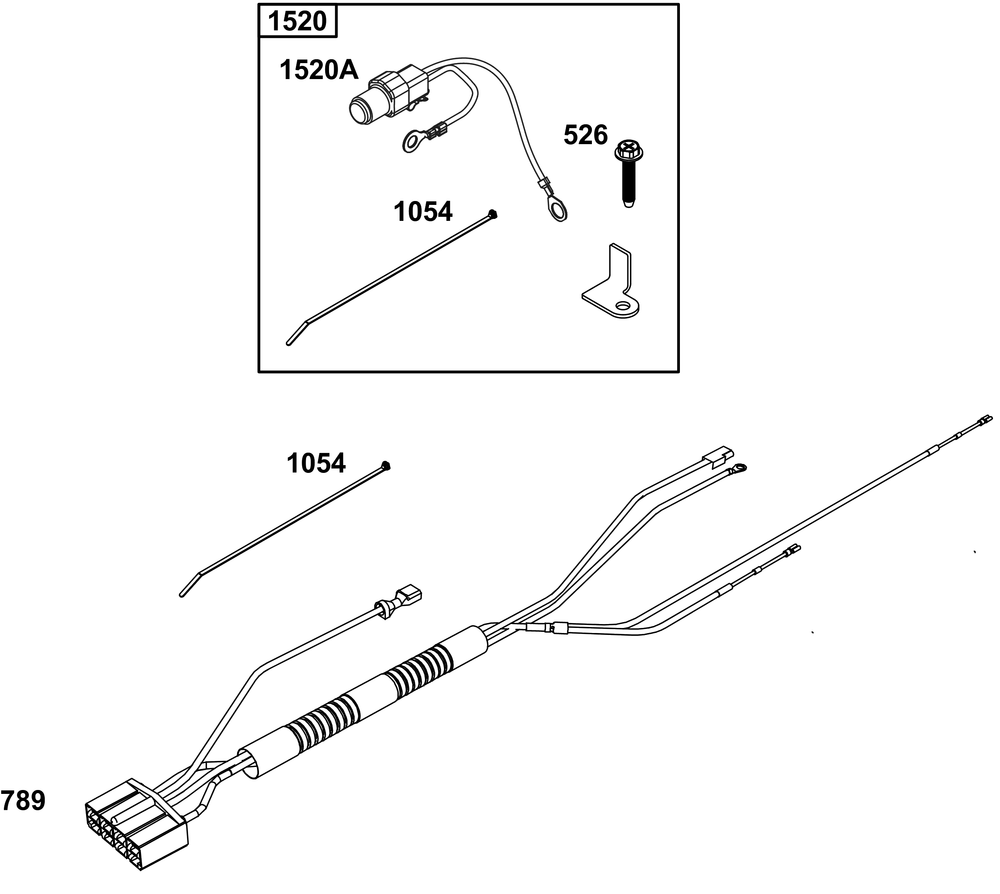 Controls Group Diagram and Parts List for 613777-0009-01 400000 - 699999 Briggs and Stratton Engine